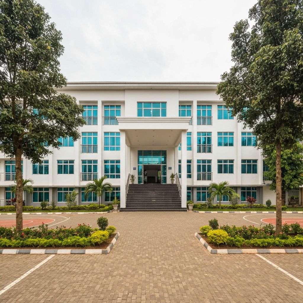 Complete hostel building exterior